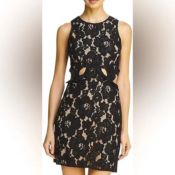 WAYF Drake Cutout Lace Dress - Black WAYF Drake Cutout Lace Dress - Black